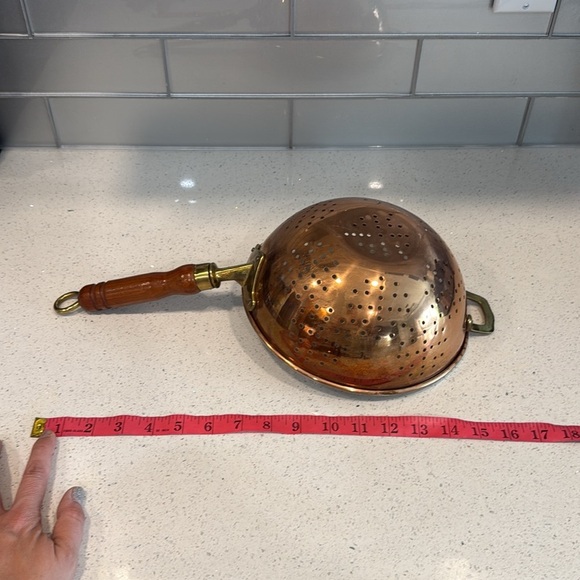 🏴 Copper vintage colander, Korean vintage copper - Picture 7 of 9